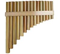 Professional Pan Flute 15 Pipes G Key Pan Flute Woodwind T Natural Bamboo(Right-hand)
