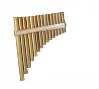 Professional Pan Flute 15 Pipes Pan Flute G Key Folk Musical Instruments Original Colour Flute De Pan Woodwind Instrument Handmade Pan Pipes(Right)