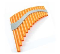 Professional Pan Flute 15-tube G-tuned Orange ABS Resin Pan Flute And Soft(Right)