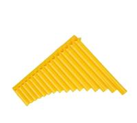 Professional Pan Flute 16-pipe Teaching Pan Flute Special Entry-level Pan Flute C-tuned Wind Instrument(Yellow)