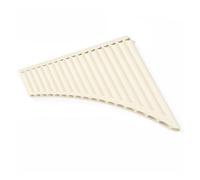 Professional Pan Flute 18-pipe C-tuned National Musical Instrument Beginner Easy-to-learn Panpipe(Beige)