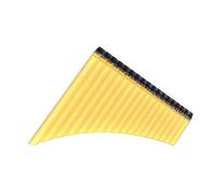 Professional Pan Flute 18-pipe Panpipe School Entry Learning Resin Panpipe Beautiful Tone(Yellow)