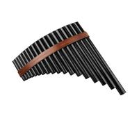 Professional Pan Flute 18 Pipes BrownPan Flute F Key Pan Pipes Woodwind Instrument Traditional Musical Instrument Bamboo Pan Flute(Left)