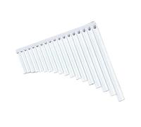 Professional Pan Flute 18 Pipes Pan Flute Pan Pipe G Key ABS Plastic Traditional Woodwind Musical Instrument For Beginner And Musical Lover(White-G)