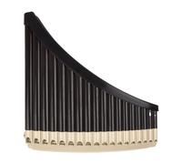 Professional Pan Flute 18-Tube Round Beige/Brown Beginner C Panpipe Professional Play Easy-to-Learn Panpipe Playing Instrument(Brown)