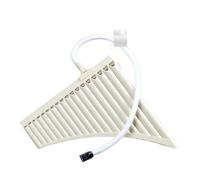 Professional Pan Flute 18-tube Sliding Mouthpiece Beginner Easy To Learn Panflute C Professional Model(White)