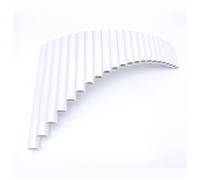 Professional Pan Flute 22-pipe G Key ABS Resin Panpipe For Beginners To Practice Music Lessons Instrument Forehand Right Hand Holding(White)