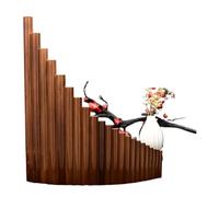 Professional Pan Flute 22-tube Wooden Support G/C Pan Flute Instrument Playing Handmade Bitter Bamboo Folk Music(C)