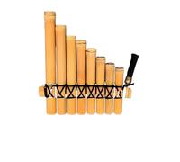 Professional Pan Flute 8-tube Bitter Bamboo Panpipe Bamboo Joint Back Cover Natural Original Ecological Instrument Peeled Mini G/C Tune(G)