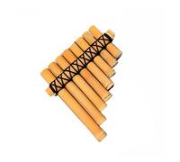 Professional Pan Flute 8-tube Bitter Bamboo Panpipe With Leather Bamboo Joint Backing Natural Original Ecological Instrument Mini G/C Tune(G)