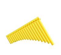 Professional Pan Flute ABS Beginner Easy To Learn Adult Pan Flute Instrument Blowpipe C Key Upgraded Model Ivory White/yellow 16 Tubes(Yellow)
