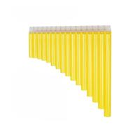 Professional Pan Flute ABS Panflute 16-tube Special Beginner Sliding Blowpipe Easy To Learn(16-tube yellow+blowpipe)