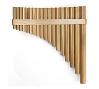 Professional Pan Flute Bamboo Flute 18 Pipes F Key Pan Flute Pan Pipes Woodwind Instrument Bamboo Pan Flute(Left Hand)
