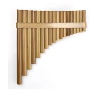 Professional Pan Flute Bamboo Flute 18 Pipes F Key Pan Flute Pan Pipes Woodwind Instrument Bamboo Pan Flute(Right Hand)