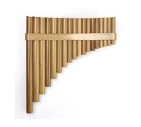 Professional Pan Flute Bamboo Flute 18 Pipes F Key Pan Flute Pan Pipes Woodwind Instrument Chinese Traditional Musical Instrument(Right Hand)