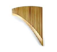 Professional Pan Flute C/F/G Key Pan Flute 25/22/18/15/10 Pipes Musical Instrument Light Brown Woodwind Instrument Handmade Pan Pipes(25C LEFT HAND)