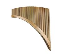 Professional Pan Flute C/F/G Key Pan Flute 25/22/18/15/10 Pipes Musical Instrument Light Brown Woodwind Instrument Handmade Pan Pipes(22 C LEFT HAND)