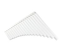 Professional Pan Flute C Key Pan Flute 18 Pipes ABS Wind Instrument Panpipe C Key Handmade 18 Pipes Panflute(White)