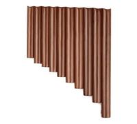 Professional Pan Flute Chinese Traditional Musical Instrument 10 Pipes Pan Flute C Key Pan Pipes Woodwind Instrument Bamboo Pan Flute(Left Brown)