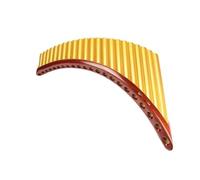 Professional Pan Flute Classic Bitter Bamboo Pan Flute Professional Performance Grade 22 Tubes G-tune Tunable(Left)