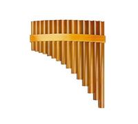 Professional Pan Flute Handmade Pan Flute For Folk Musical Instruments Brown Color Woodwind Instrument 15 Pipes(Left)