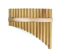 Professional Pan Flute Handmade Pan Flute For Folk Musical Instruments Original Color C Key Pan Woodwind Instrument 15 Pipes(Left)