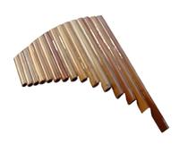 Professional Pan Flute Pan Flute 15 Pipes Natural Bamboo Wind Instrument Panpipe G Key Flauta Xiao Handmade Flauta De Pan(Left)