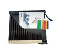 Professional Pan Flute Pan Flute 18 Pipes Eco-friendly Resin C Tone Easy Learn Pan Flute Pan Pipe Musical Instrument(Black 18 Pipes)