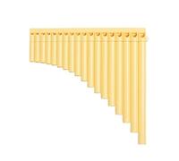Professional Pan Flute Pan Flute 18 Pipes Pan Pipe Instrument Key Of C For Student Beginners With Carrying Bag User Manual Musical Instrument(Yellow)