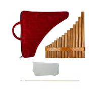 Professional Pan Flute Pan Flute G Key Handmade Chinese Traditional Musical Instrument Pan Pipes Left And Right Hand 15 Pipes Pan Pipe Instrument(Left)