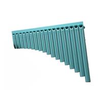 Professional Pan Flute Panflute 18 Pipes C Key Instrument Easy To Learn Curved Panflute Playing ABS(Blue)