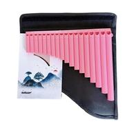 Professional Pan Flute Teaching To Play The Panpipe 18-pipe Special Entry-level Panpipe C-tuned Wind Instrument(Pink)