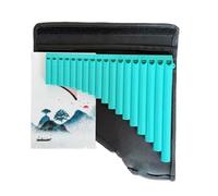 Professional Pan Flute Traditional musical instrument resin anti-fall 16-pipe panpipe-16 pipe rice multiple colors(Blue)