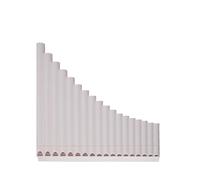 Professional Pan Flute Two Colors 16-pipe/18-pipe School Teaching Panpipe Beginner Instrument C-key Special Easy-to-learn Panpipe(White)