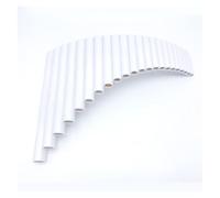 Professional Pan Flute White Forehand/Backhand 22-Tube G-Tune ABS Resin Panflute For Beginners Practice Without Base(Right)