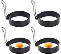 Professional Pancake Mold - 4PCS Stainless Steel Non Stick Round Egg Ring Mold for Fried Eggs, Pancakes, Sandwiches