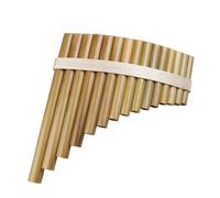 Professional Panpipe Pan Flute 15 Pipes Pan Flute G Key Folk Musical Instruments Original Colour Flute Pan Woodwind Instrument Handmade Pan Pipes (Color : RIGHT)