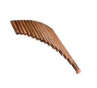 Professional Panpipe Pan Flute Handmade Left Hand Pan Flute 15 Pipes G Tone Panpipes Folk Wind Instrument With For Beginner Brown
