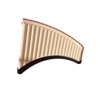 Professional Panpipes Curved Panflute Instrument Professional C Key For Beginners(18-pipe,Off-White)