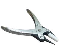 Professional Parallel Action Round and Flat Nose Pliers, Silver Metal with Nylon Jaws, Precision Jewelry Making and Crafts Tool with Replaceable Tips, 5.5-Inch