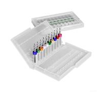 Professional PCB Drill Bits Set 10pcs 0.2mm Steel Twist Drills for Circuit Board Engraving Plastic Fiberglass Wood CNC Tools(5)