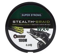 Professional PE Fishing Line 100M Strong Tension Anti Bite High Density 4 Weave Tackle for Saltwater Freshwater Anglers 16 Size Options White Color (0.8)