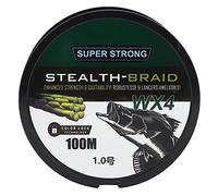 Professional PE Fishing Line 100M Strong Tension Anti Bite High Density 4 Weave Tackle for Saltwater Freshwater Anglers 16 Size Options White Color (1.0)