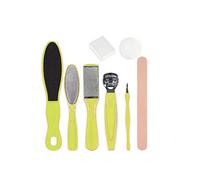 Professional Pedicure Kit Foot File Set, Includes 8 Pack Foot Rasp Callus Remover Dead Skin Tool Kit Stainless Steel Nail Toenail Clipper Foot Care Kit for Women Men Salon or Home (Yellow)