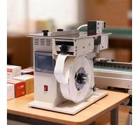 Professional Peelable Labeling Machine for Right-Angle Application, Semi-Auto Labeler with Touch Screen & Metal Body for Electronic Boxes and Anti-Counterfeiting Seals