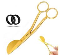 Professional Pelican Applique Scissors Duckbill 6 Inch Double Curved Offset Handle J2 Stainless Steel Embroidery Scissor Thread Sharp Sewing Knitting Shears Arts Crafts (Gold, 6 inch)