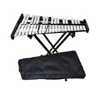 Professional Percussion Instrument 37 Note Glockenspiel Xylophone with Adjustable Stand Mallets and Carrying Bag, for Performance Level
