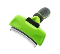 Professional Pet Grooming Brush with Ergonomic Handle and Stainless Steel Arc Blade - Effortless Hair Removal Tool for Dogs and Cats (S)