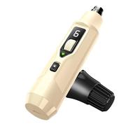 Professional Pet Nail Grinder, 7-Speed LED Electric Dog & Cat Grooming Tool, Quiet Rechargeable Trimmer with Dust Collector, Single-Hand Control (White)