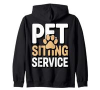 Professional Pet Sitting Service Animal Dog Cat Sitter Zip Hoodie